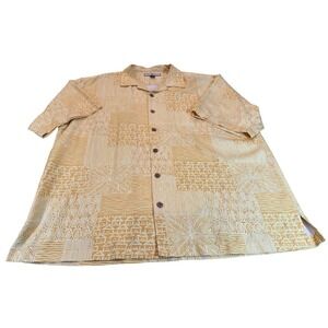 Vintage Tommy Bahama Mens Tropical Hawaiian Button Down 100% Silk Shirt Size L